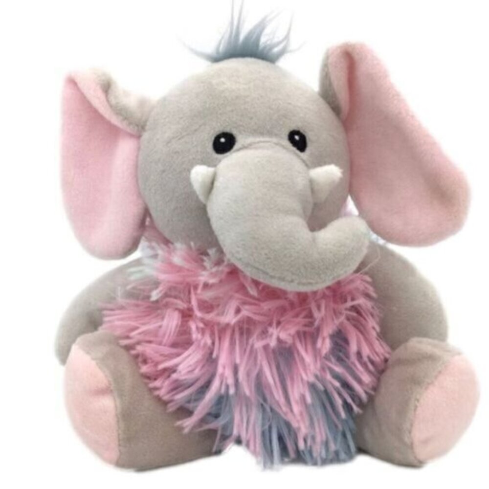 Hug Fun Plush Elephant Pastel Fluffy Belly Baby Toddler Stuffed Animal